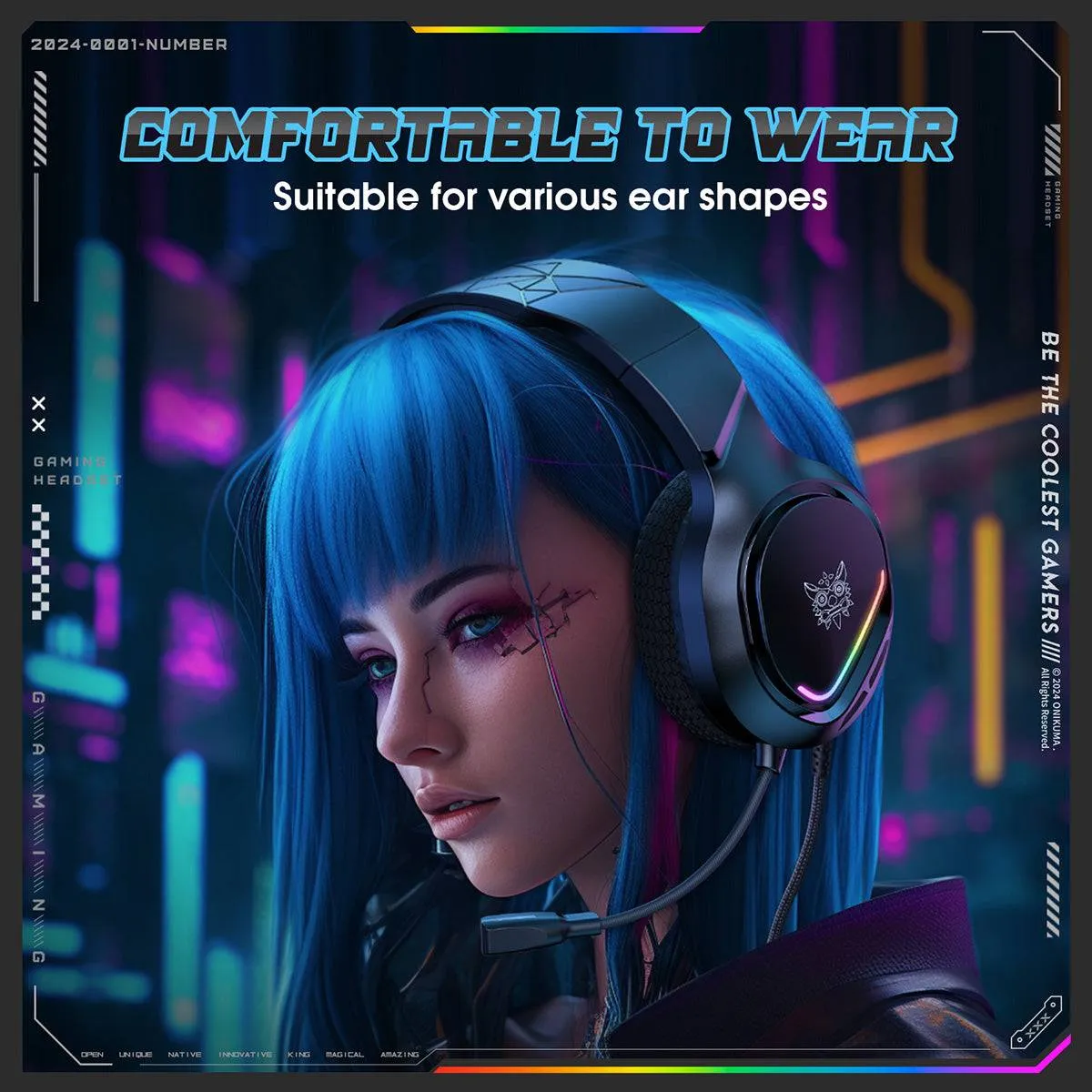 ONIKUMA X31 RGB Light Wired Gaming Headset