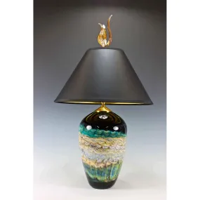Opal Table Lamp by Gartner Blade Art Glass