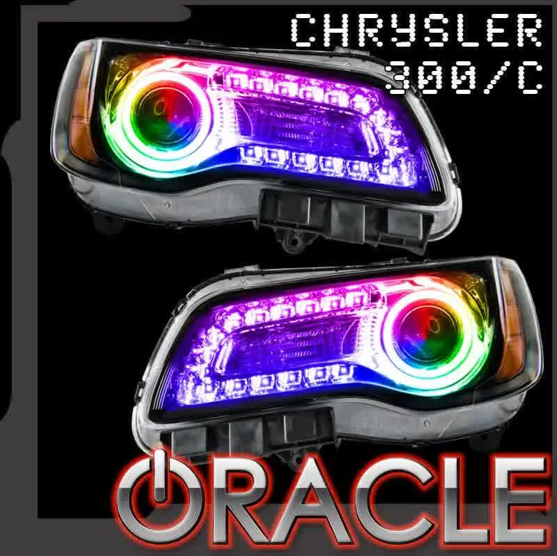 Oracle Headlight DRL   Halo Upgrade Kit Chrysler 300C (11-19) [ColorSHIFT] w/ or w/o Controller