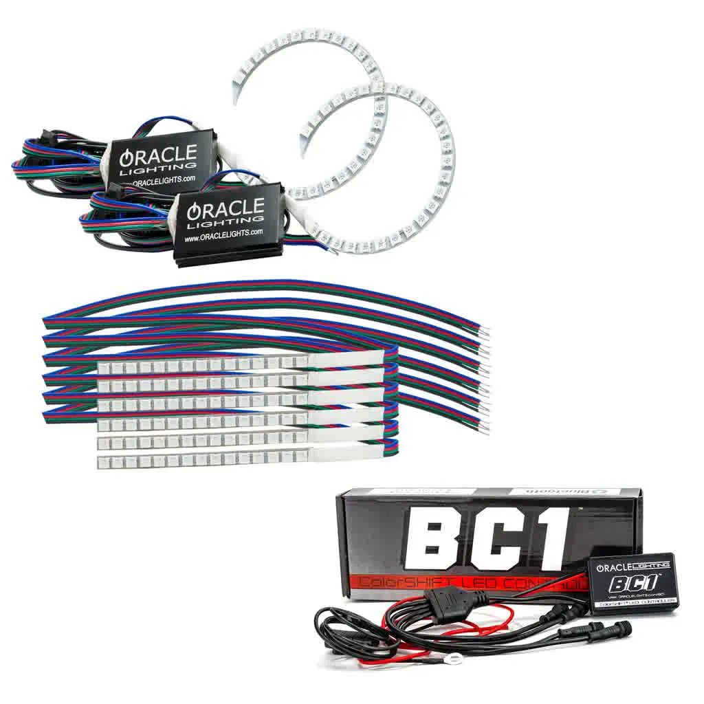 Oracle Headlight DRL   Halo Upgrade Kit Ford Mustang (18-21) [ColorSHIFT] w/ or w/o Controller