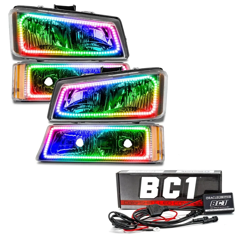 Oracle LED Headlight Halo Kit Chevy Silverado (2003-2006) [Square] Multicolored
