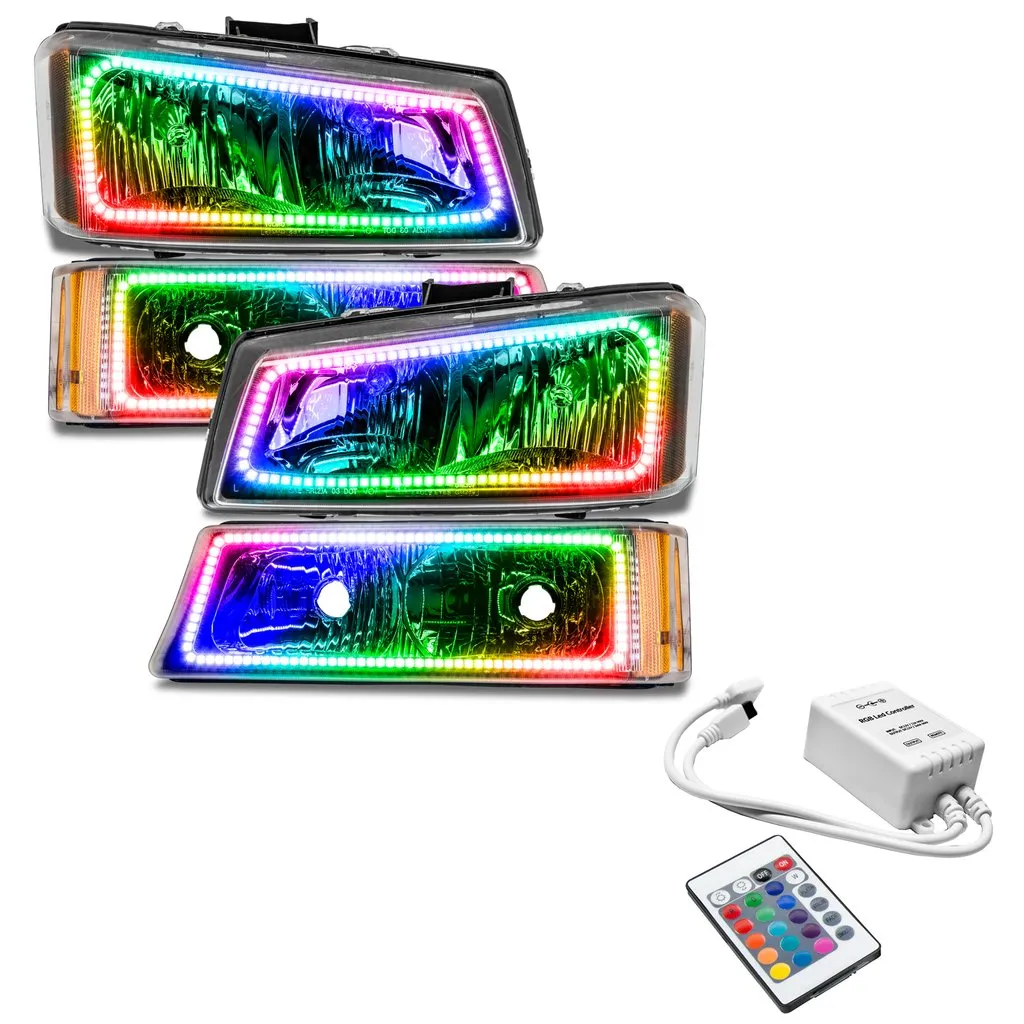 Oracle LED Headlight Halo Kit Chevy Silverado (2003-2006) [Square] Multicolored
