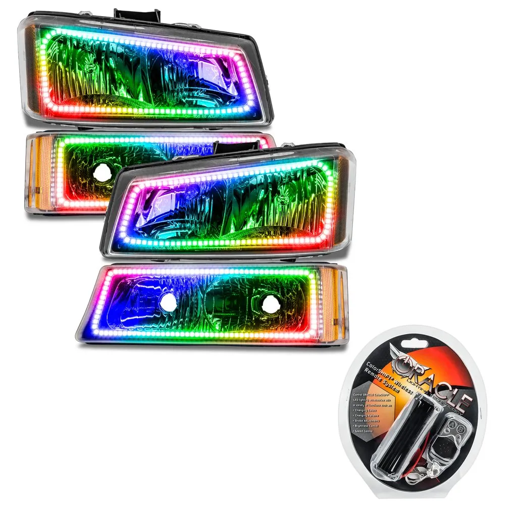 Oracle LED Headlight Halo Kit Chevy Silverado (2003-2006) [Square] Multicolored
