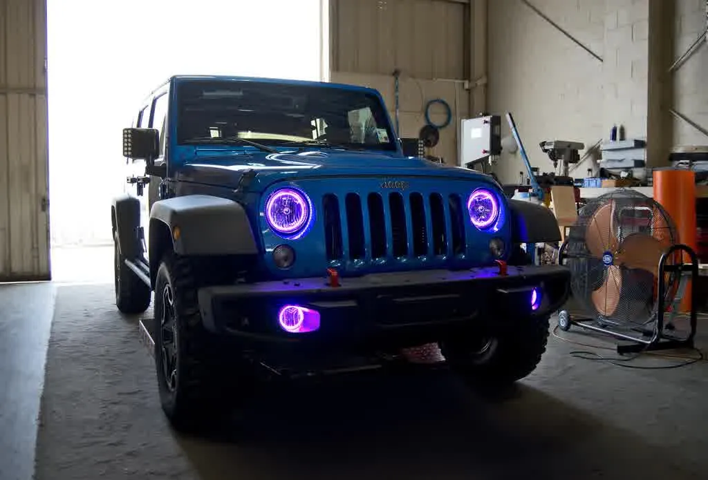 Oracle LED Headlight Halo Kit Jeep Wrangler (2007-2016) Multicolored