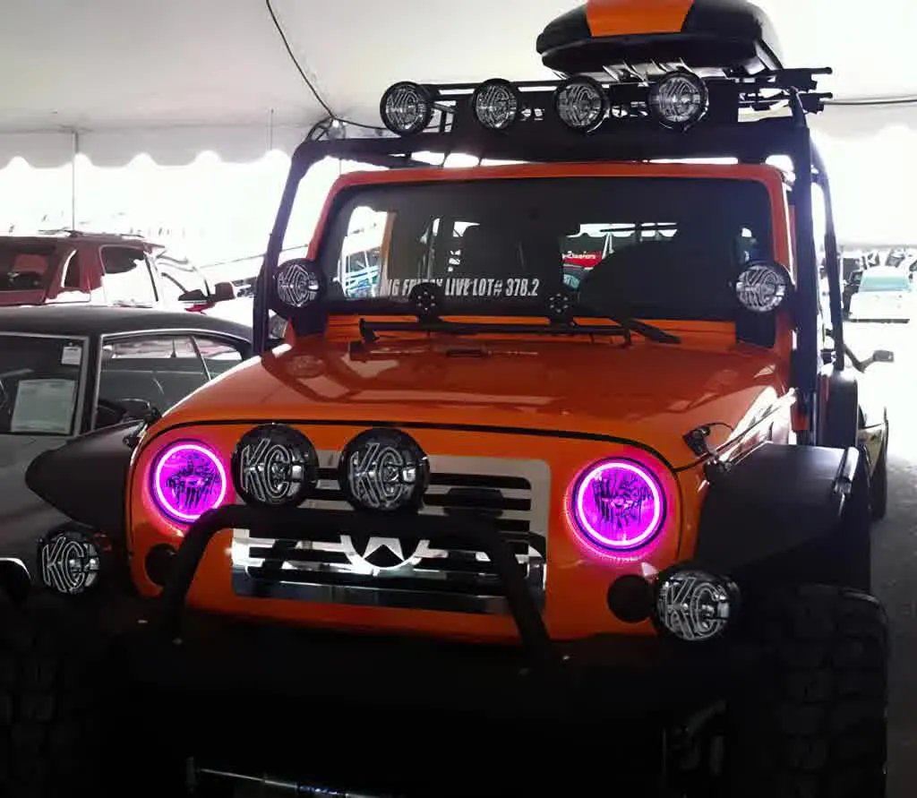 Oracle LED Headlight Halo Kit Jeep Wrangler (2007-2016) Multicolored