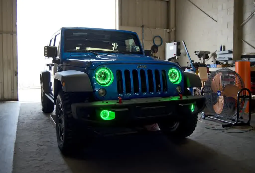 Oracle LED Headlight Halo Kit Jeep Wrangler (2007-2016) Multicolored