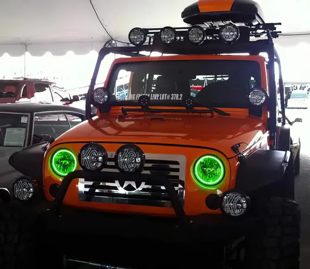 Oracle LED Headlight Halo Kit Jeep Wrangler (2007-2016) Multicolored