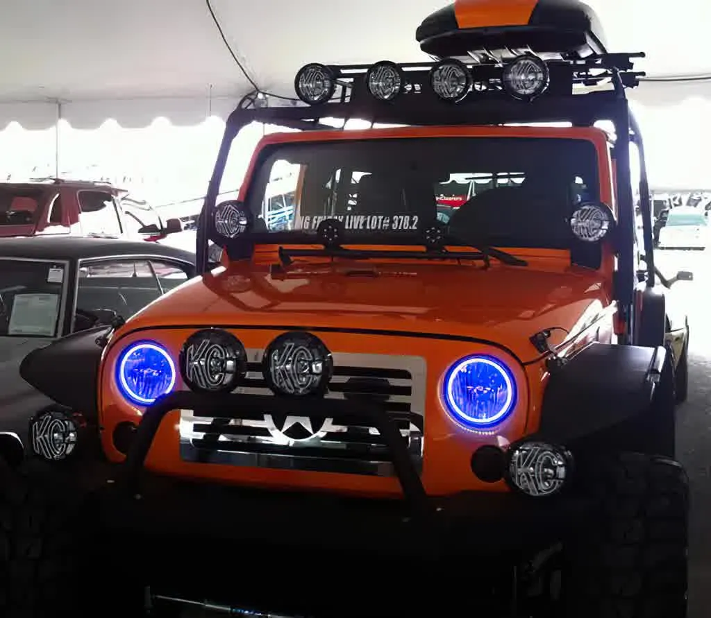 Oracle LED Headlight Halo Kit Jeep Wrangler (2007-2016) Multicolored