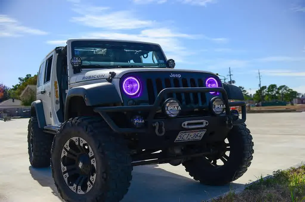 Oracle LED Headlight Halo Kit Jeep Wrangler (2007-2016) Multicolored