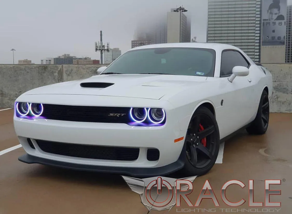 ORACLE Lighting 2008-2014 Dodge Challenger Headlight Halo Kit - Surface Mount