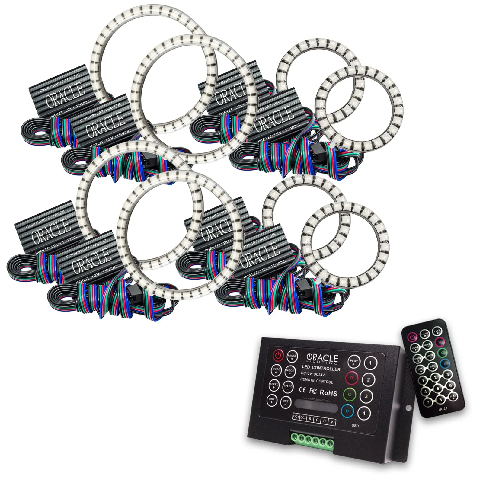 ORACLE Lighting Vector™ Series Grill LED Halo Kit - JK/JL/JT