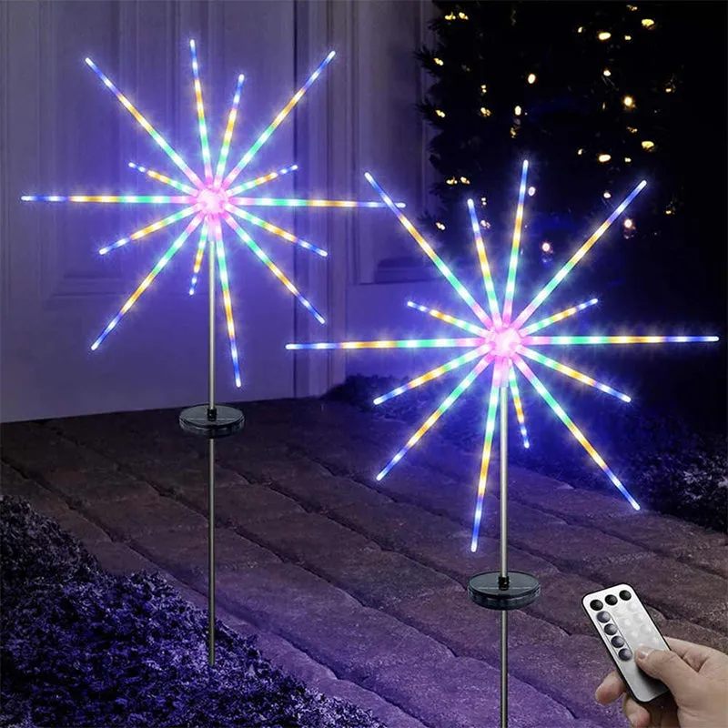 Outdoor Lawn Solar LED Waterproof Meteor Firework Light