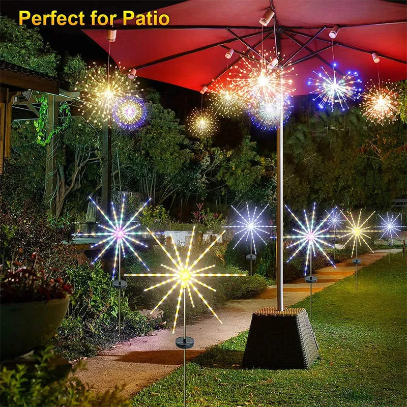 Outdoor Lawn Solar LED Waterproof Meteor Firework Light