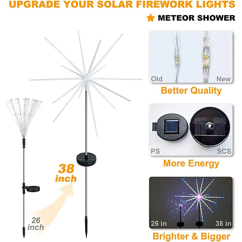 Outdoor Lawn Solar LED Waterproof Meteor Firework Light