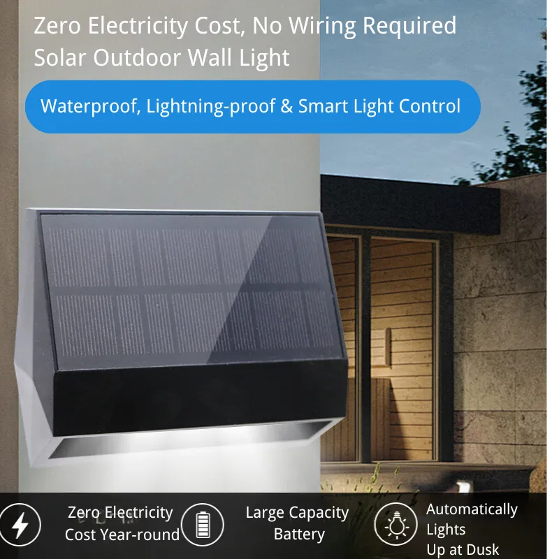 Outdoor Solar Wall Light – Waterproof LED for Corridors & Garden
