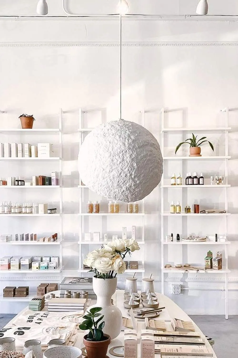 Paper Lamp Globe Blanco