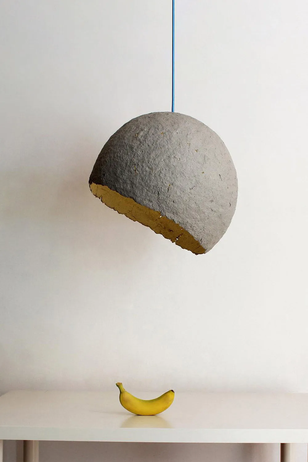 Paper mache Globe lamp