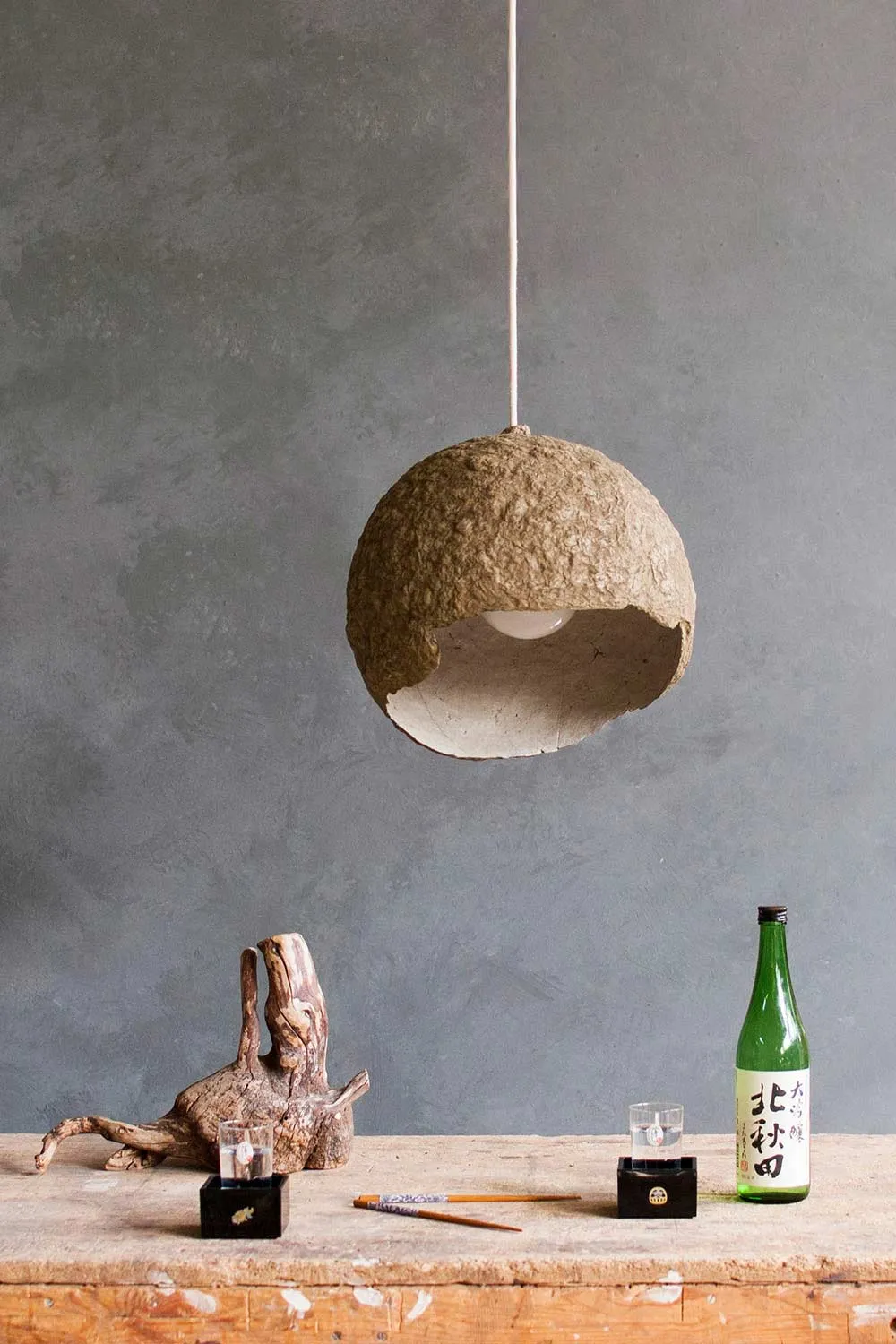 Paper Mache Light Shade Globe