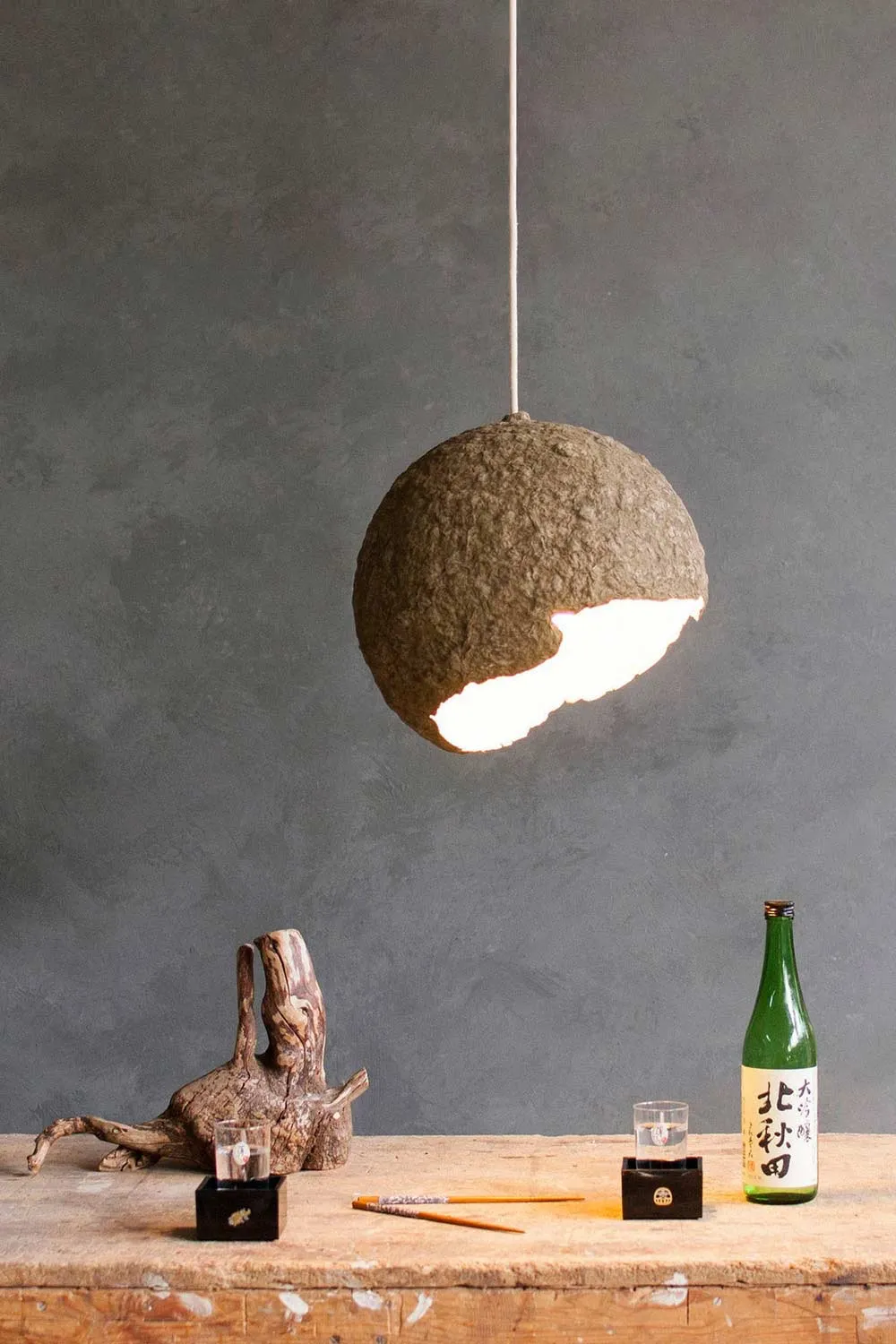Paper Mache Light Shade Globe