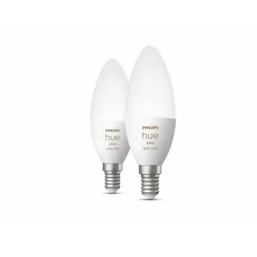 Philips Hue White and Color E14 Smart LED Bulb - Dual Pack| 929002294205