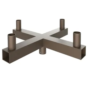 Quad 90 Degree Square Vertical Tenon Adapter, Bronze