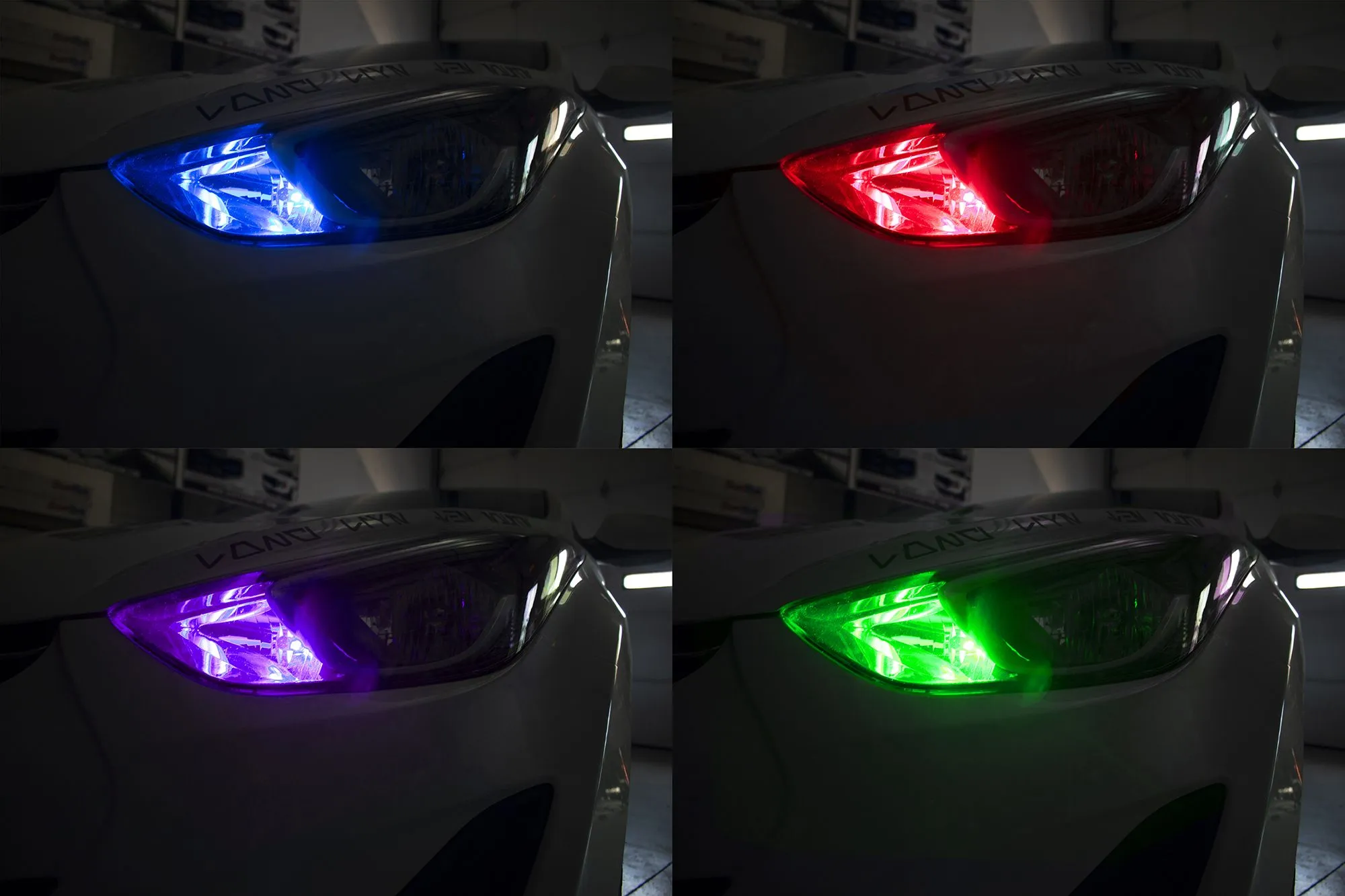 Race Sport RS Headlight Conversion Kits [H1 Demon Eye LED Series] Dual Function Kit w/ Driving & Accent Functions