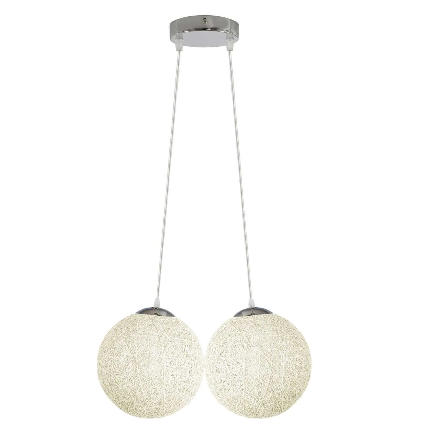 Rattan Wicker Globe Pendant Light - 7 Colours