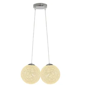 Rattan Wicker Globe Pendant Light - 7 Colours