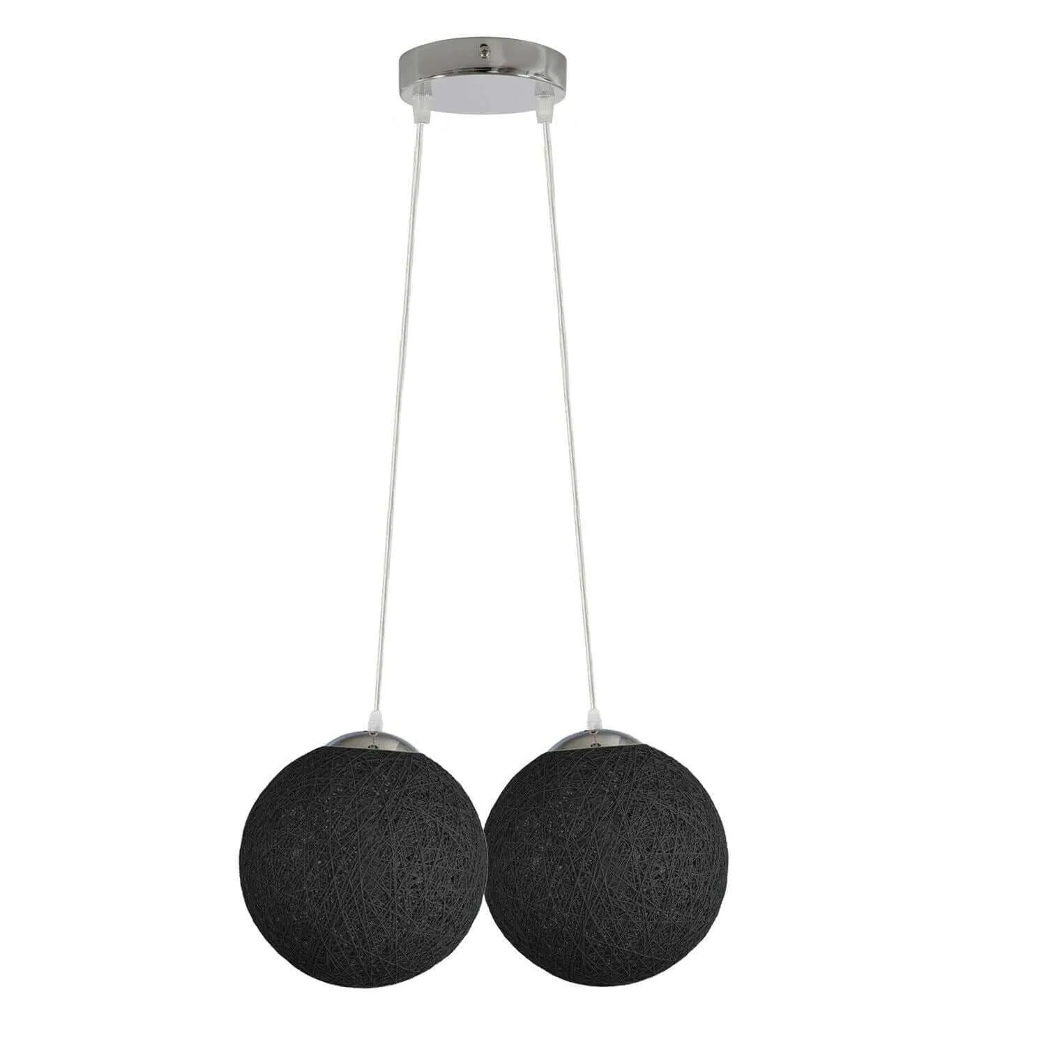 Rattan Wicker Globe Pendant Light - 7 Colours