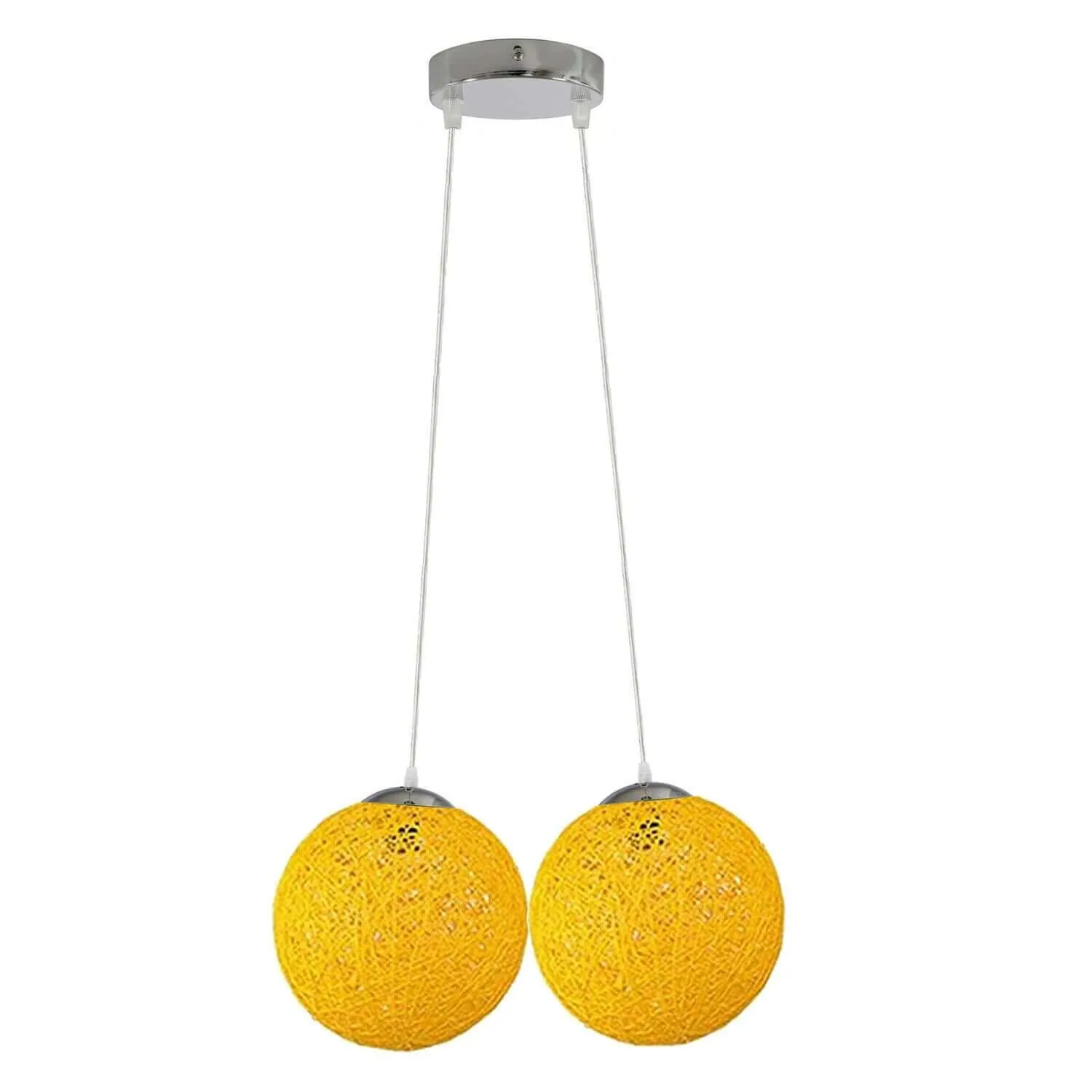 Rattan Wicker Globe Pendant Light - 7 Colours