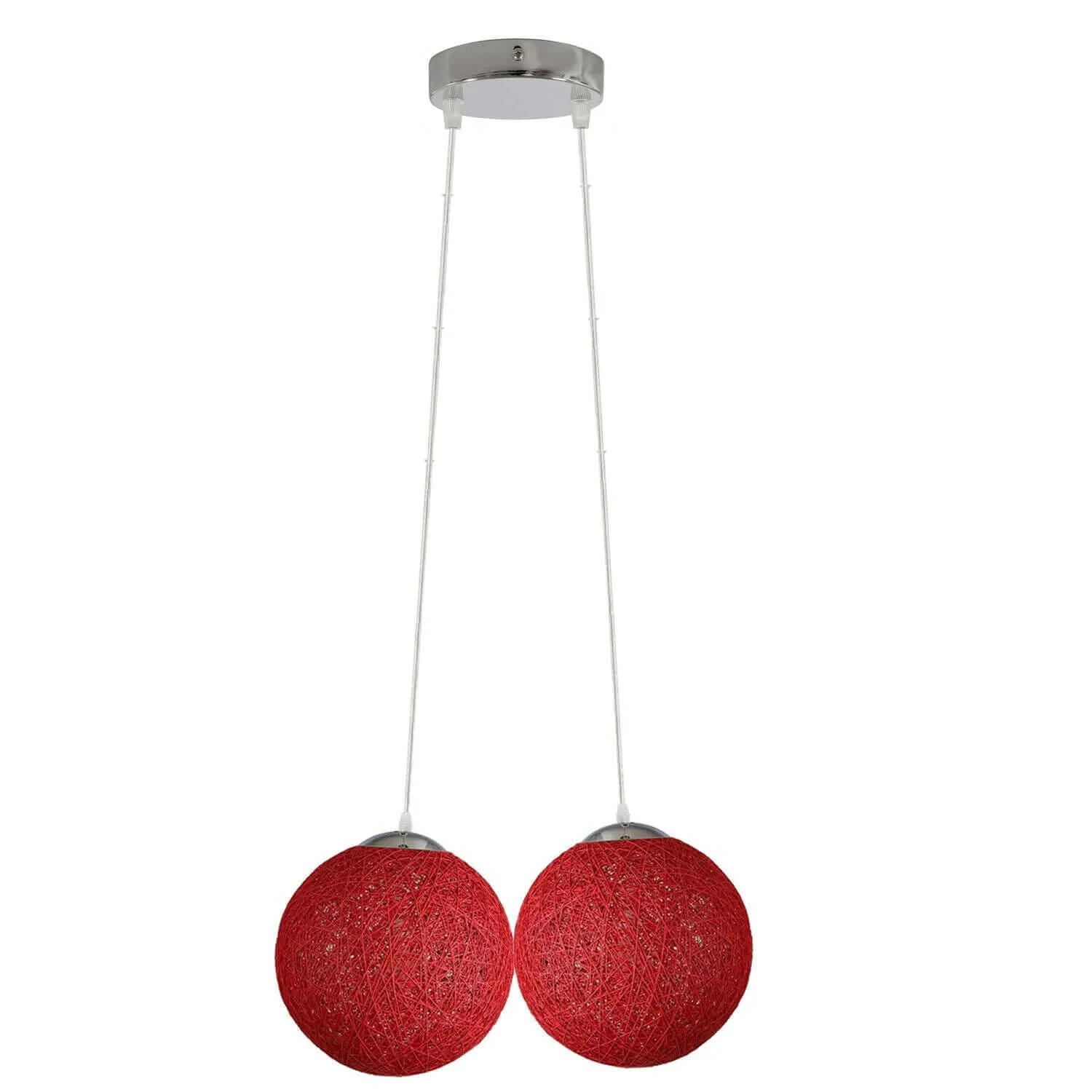 Rattan Wicker Globe Pendant Light - 7 Colours