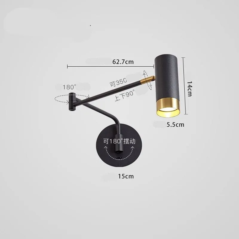 Reading Wall Lamp with Swing Arm
