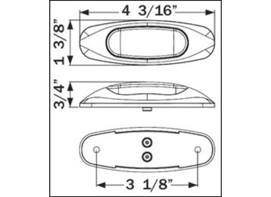 Red Marker / Clearance Trailer Light MCL-17RB