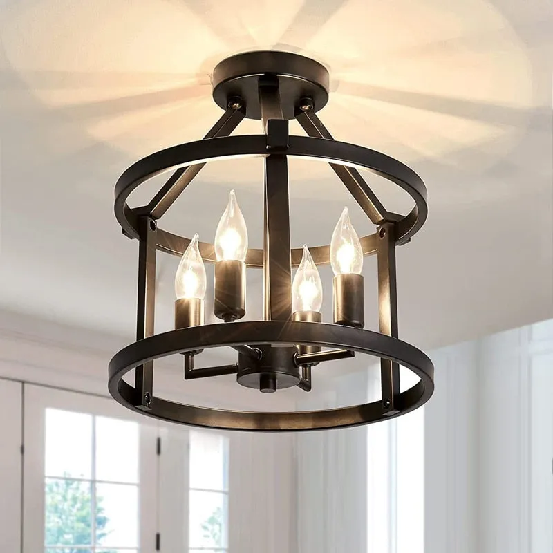 Retro American Vintage Chandelier Ceiling Light Farmhouse Living Room Dining Room Porch Lamp Kitchen Table Lamp E14 Ceiling lamp