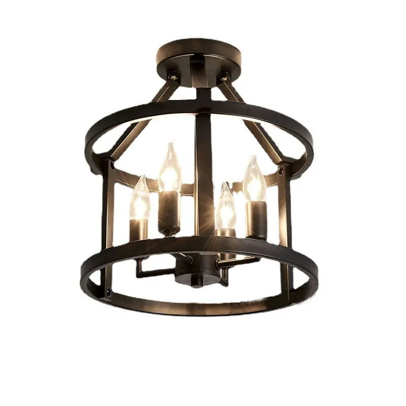 Retro American Vintage Chandelier Ceiling Light Farmhouse Living Room Dining Room Porch Lamp Kitchen Table Lamp E14 Ceiling lamp