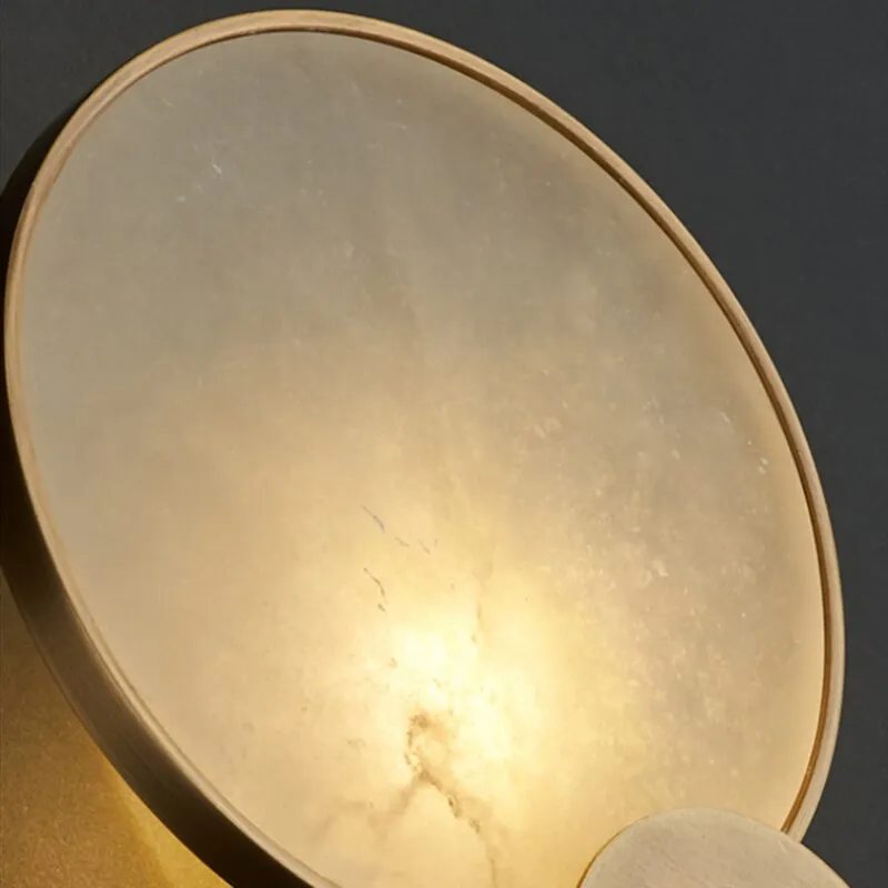 Round Marble Wall Lights Foyer Bedside Lamp Aisle Corridor Bathroom Classical Wall Sconce  E14 Bulb 110-260V