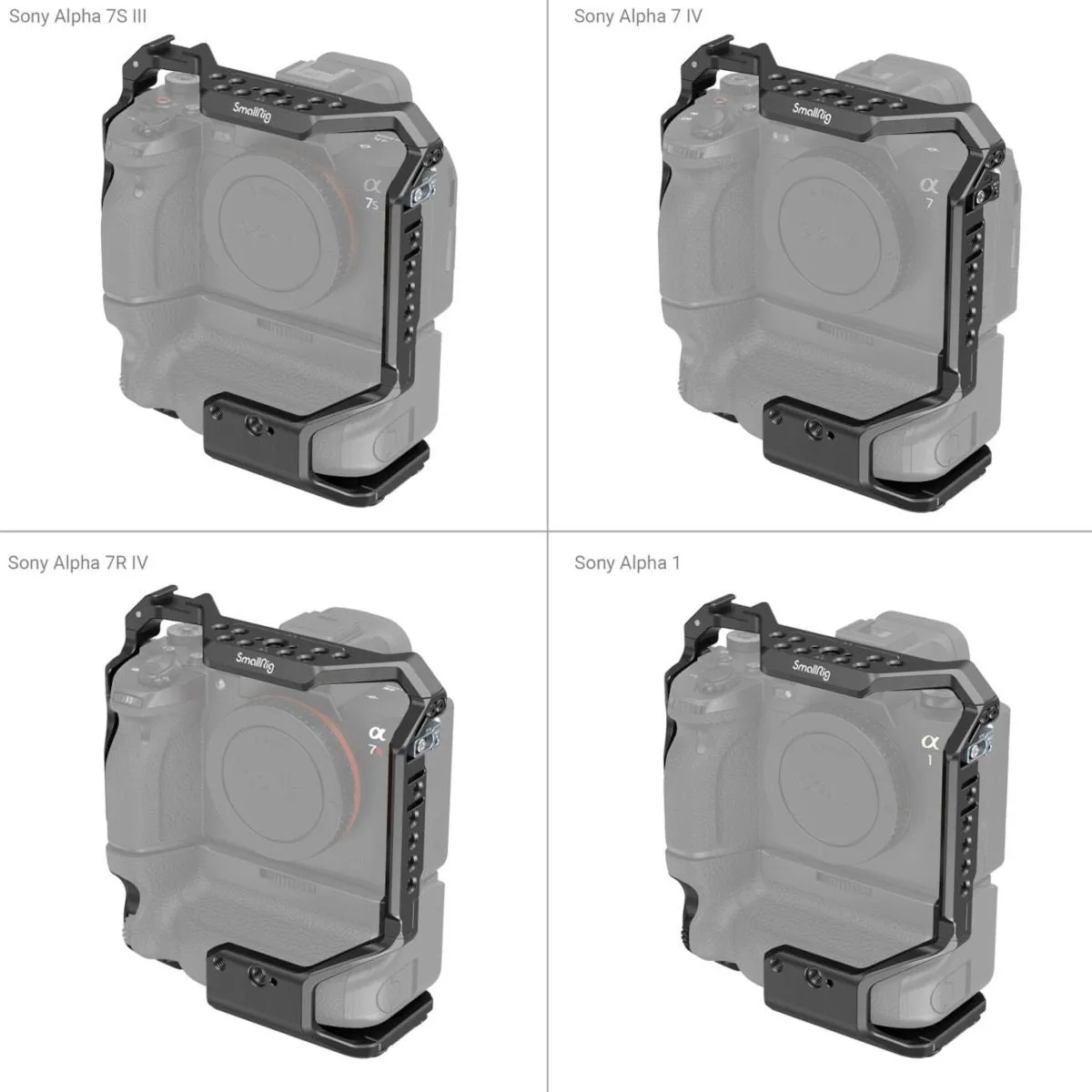 SmallRig Cage for Sony Alpha 7S III/Alpha 7 IV/Alpha 7R IV/Alpha 1 with VG-C4EM Battery Grip 3594