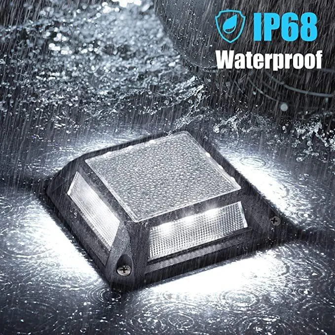 Solar Deck Lights,Solar Powered Lights for Driveway Walkway Patio Garden Backyard Outdoor Lighting