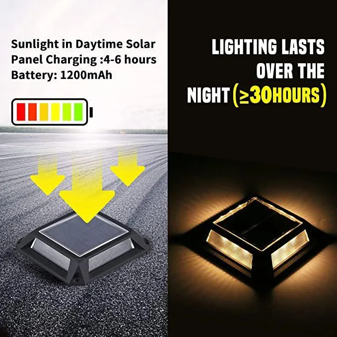 Solar Deck Lights,Solar Powered Lights for Driveway Walkway Patio Garden Backyard Outdoor Lighting