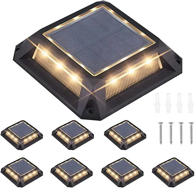 Solar Deck Lights,Solar Powered Lights for Driveway Walkway Patio Garden Backyard Outdoor Lighting