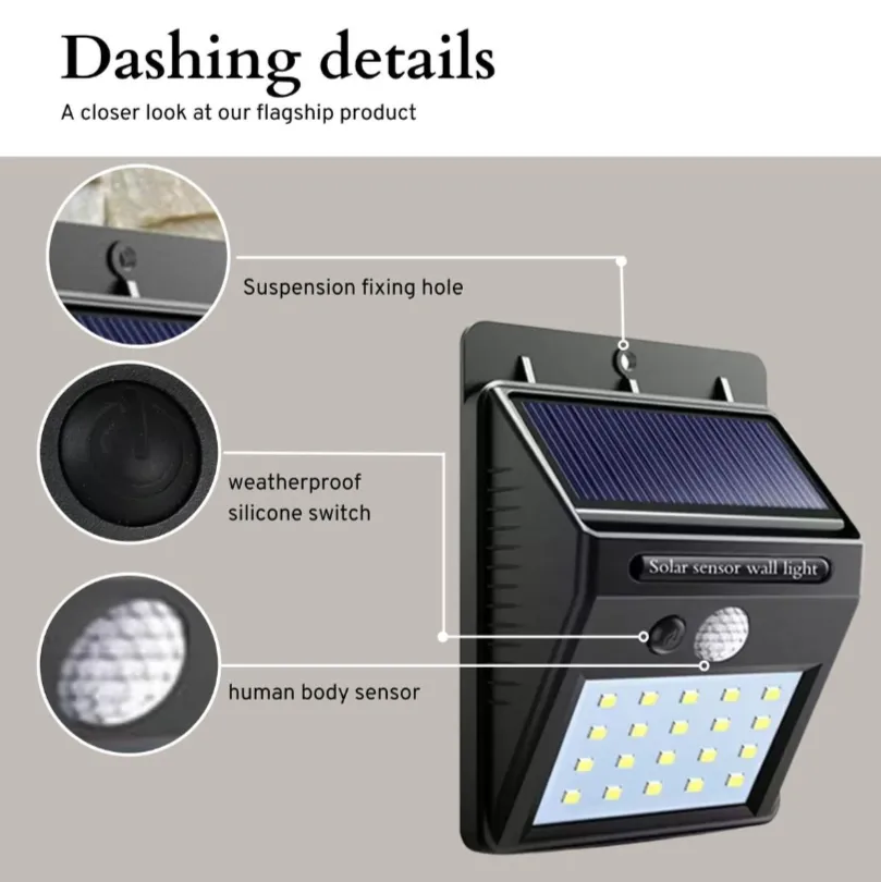 Solar Lamp With Pir Motion Sensor Fa-20