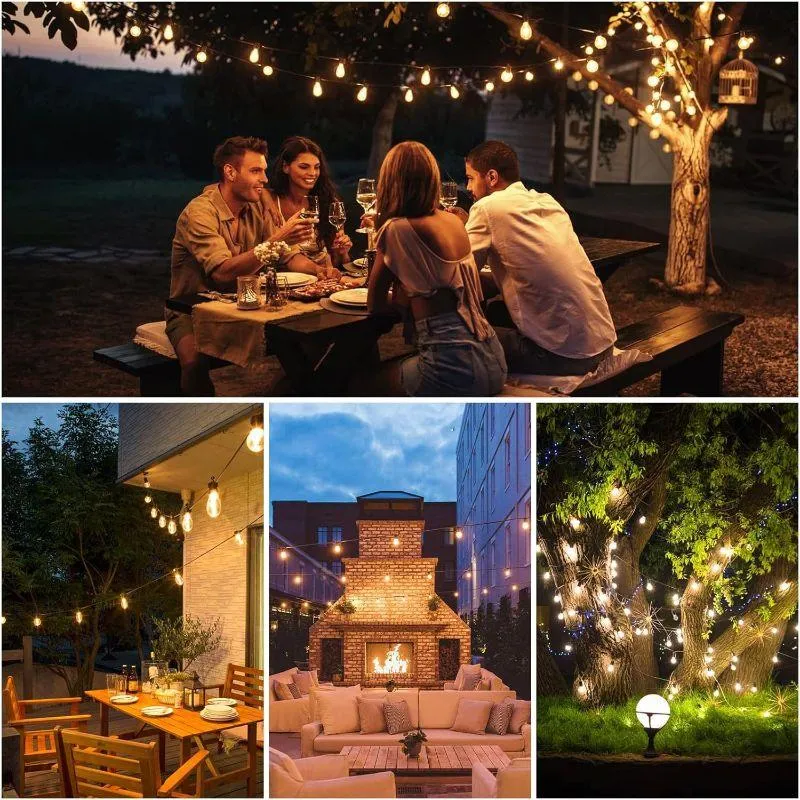Solar Outdoor String Lights – Waterproof Warm White LED