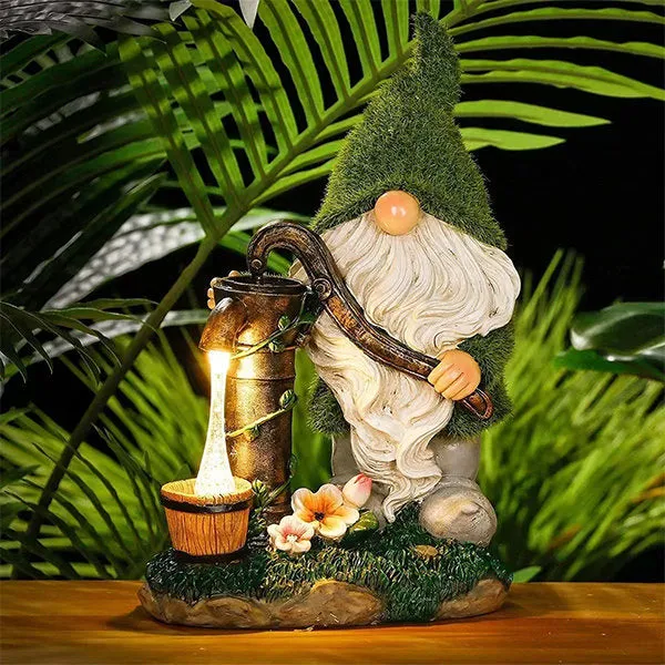 Solar-Powered Elf Garden Light