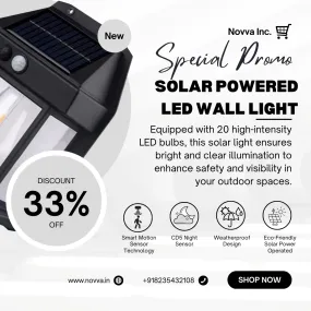Solar Powered LED Wall Light