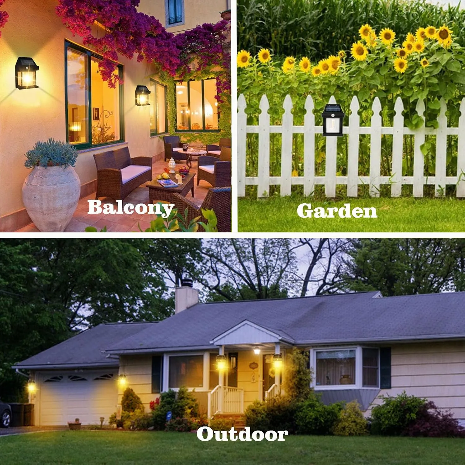 Solar Powered LED Wall Light