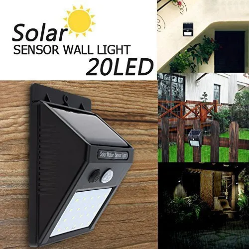 Solar Powered LED Wall Light