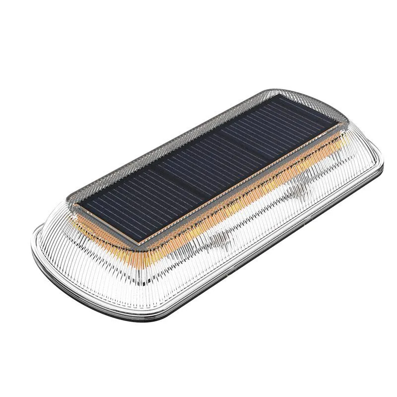 Solar Step Lights Outdoor Waterproof LED, 4 Pack Warm White Solar Fence Lights Outdoor Mailbox Gutter Lights Solar Powered