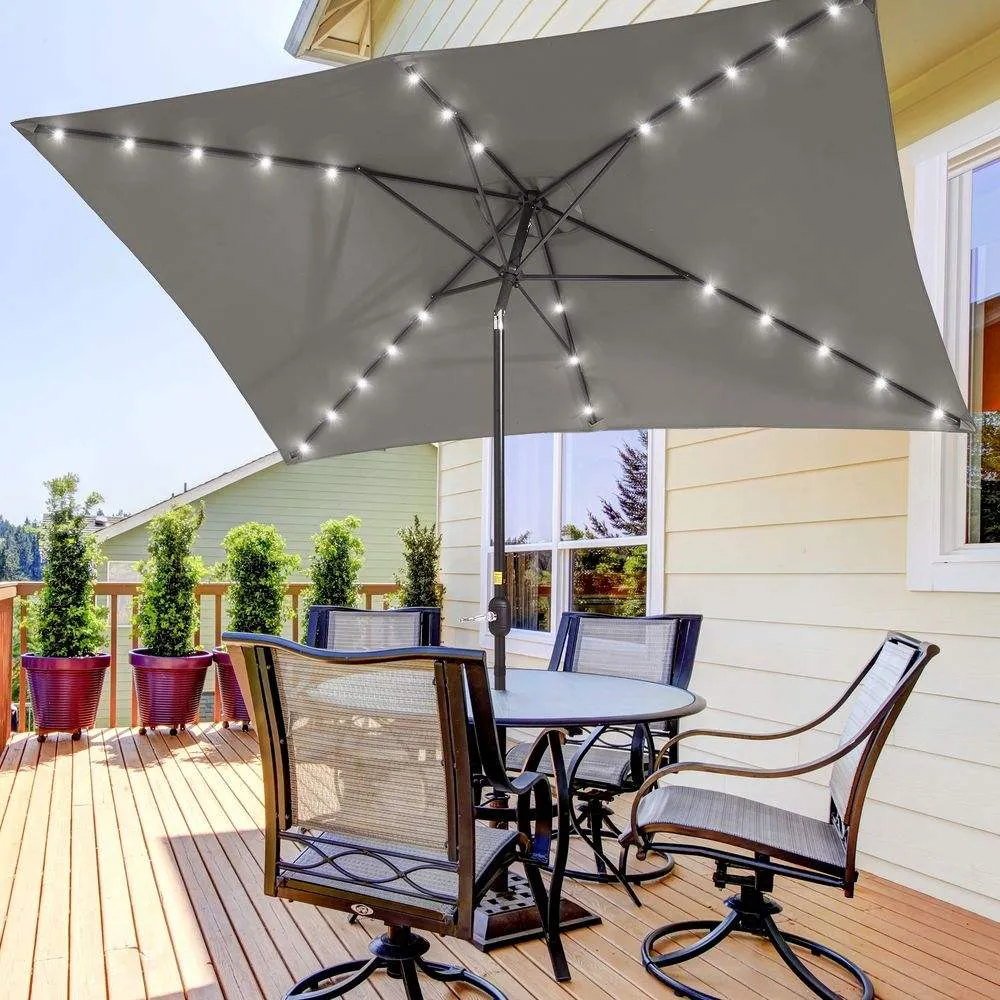 SONKUKI LED 10 x 6.5Ft  Market Umbrellas