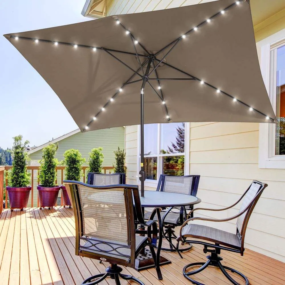 SONKUKI LED 10 x 6.5Ft  Market Umbrellas