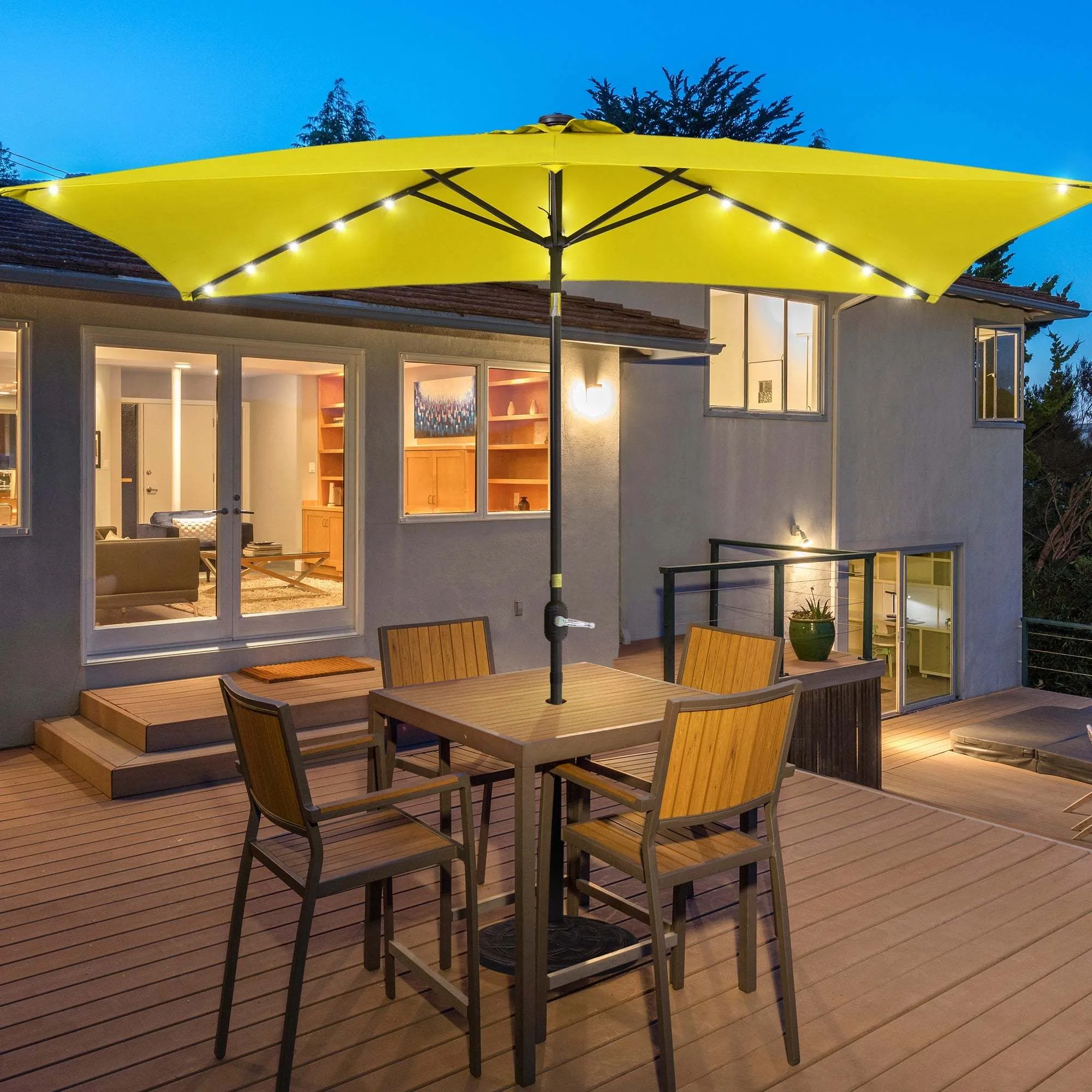 SONKUKI LED 10 x 6.5Ft  Market Umbrellas
